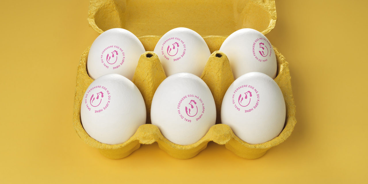 #Packaging amarillo para huevos noruegos